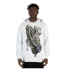 Prayer Hands Hoodie x Left Point Sweater Pullover Fits like a 2XL